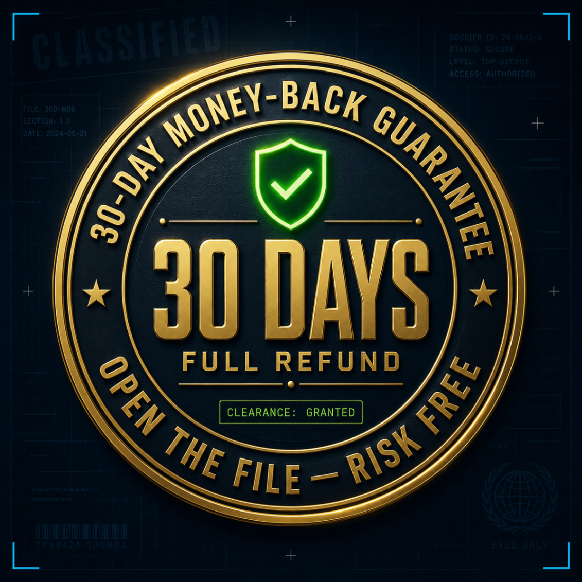 30-day open the file guarantee seal